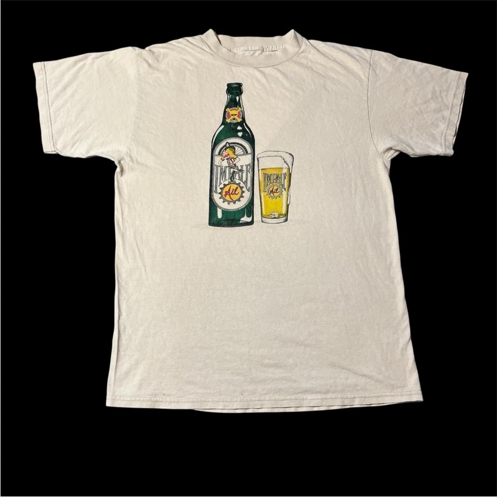 Vintage 1995 Primal Wear Cycling Bike Impale Ail Tan T Shirt